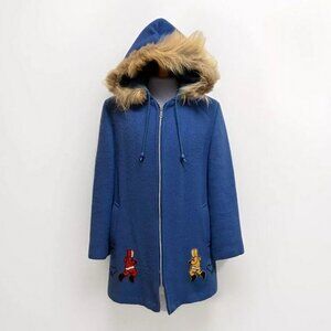 Canadian Sportswear Pure Wool Inuit Style Parka Applique Winter Coat *FLAWED